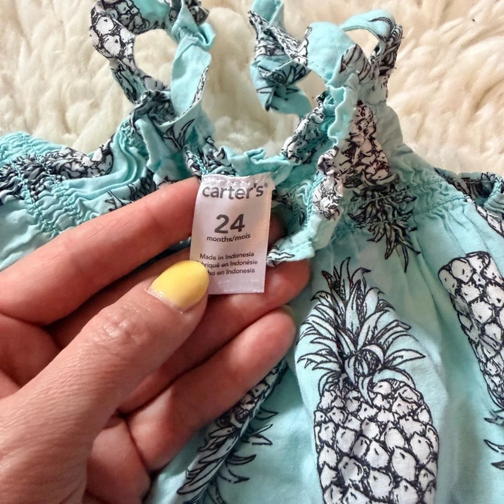 Old Navy Kids Pineapple Print Set - Blue and orange